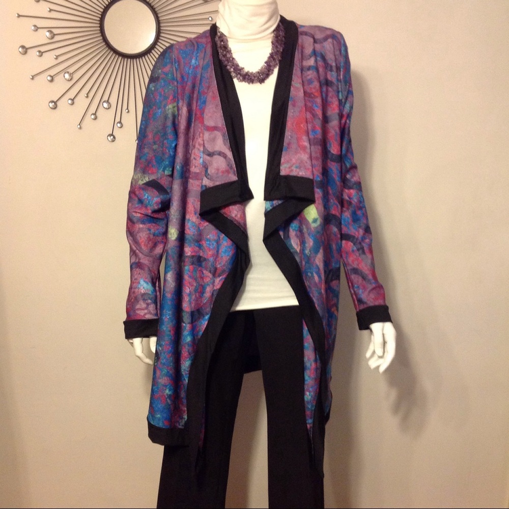 Simply Aster Multi-color Cardigan/Jacket